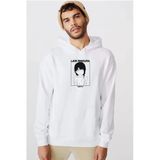 Serial Experiments Anime Lain Poster Beyaz Erkek 3İp Kapşonlu Sweatshirt
