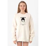 Serial Experiments Anime Lain Poster Ekru Kadın 2ip Sweatshirt