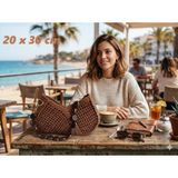 Şerice Handmade Yazlık Kadın Acı Kahve Omuz Çantası