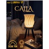 Serie Lumina | Calla Modern Spiral Masa Lambası ve Dekoratif Gece Lambası - Sıcak Işık (USB Başucu Abajur)