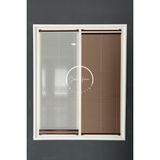 Serin Home Collection Gece Gündüz Katlanabilir Kahverengi Çiftli Plise Perde, Cam Balkon Perdeleri, Pvc Pencere Perdeleri - 70 x 120 cm