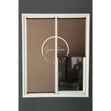 Serin Home Collection Kahverengi Katlanabilir Plise Perde, Cam Balkon Perdeleri, Ofis Perdeleri, Pvc Pencere Perdeleri - 50 x 120 cm