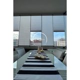 Serin Home Collection Katlanabilir Cam Balkon Plise Perde Gri (Kancalı Veya Vidalı Sistem) - 110 x 120 cm