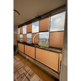 Serin Home Collection Katlanabilir Cam Balkon Plise Perde Kahverengi (Kancalı Veya Vidalı Sistem) - 80 x 220 cm