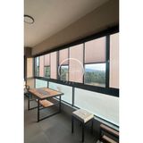 Serin Home Collection Katlanabilir Cam Balkon Plise Perde Koyu Gri (Kancalı Veya Vidalı Sistem) - 120 x 180 cm
