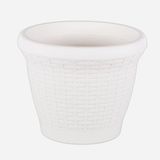 Serinova 25 cm Beyaz Hasır Saksı