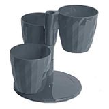 Serinova DNC1 Dönence Saksı No:1 Standlı 21 cm, 3 Litre Antrasit