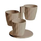 Serinova DNC1 Dönence Saksı No:1 Standlı 21 cm, 3 Litre Mocha