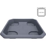 Serinova Hisar No3 Antrasit Saksı Tabağı Altlığı Plastik Alt Tabak Su Haznesi Altlık 31,5cm - No1 31,5cm