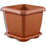 Serinova Hisar Orta Boy Kare Plastik Saksı 25 Lt – Meyve Fidanı ve Çiçekler için Hafif ve Dayanıklı, 37x33,5 cm