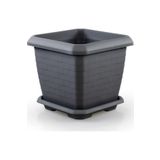 Serinova HK 03 Hisar 25.5 lt Antrasit Gri Kare Saksı