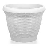 Serinova HS03 Hasır Saksı 10 Litre - 10 Lt - Beyaz