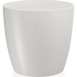 Serinova Kırık Beyaz Plastik Çiçek Saksısı 22 lt 34 cm Genişlik Modern Tasarım