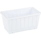 Serinova Küçük Balkon Saksı 4.3 Lt – Dar Alanlar İçin 4.3 Litre Balkon Tipi Saksı - Beyaz