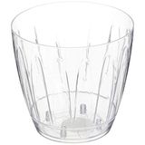 Serinova OR02 Şeffaf Orkide Saksısı Tabaklı 14,3cm, 1.5 Litre Şeffaf