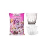 SERİNOVA Orkide Toprağı (3lt) Kristal saksı (1,5 lt) - Sade saksısı şeffaf (1,5lt) - Besili orkide toprağı
