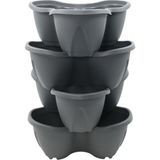 Serinova Pamukkale No 3 4'lü Set 12.5 lt Saksı