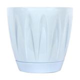 Serinova Papatya Tabaklı Saksı 12 Lt – 12 Litre Kendinden Tabaklı Papatya Saksısı - Beyaz