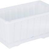 Serinova S231 30 cm 4.3 l Beyaz Klasik Balkon Tabaklı Saksı