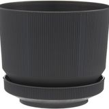 Serinova S282 Lüks Saksı Dekoratif Saksı, Antrasit, 18.5cm, 3.3 Litre