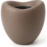 serinova Serinova Lale No 3 Büyük Boy Dekoratif Salon Saksısı - Mocha - 48,5 x 44 cm