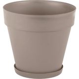 Serinova Serinova Yalı Büyük Boy Tabaklı Saksı 46 L - Mocha - 46,5x42,5