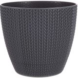 Serinova SML4 Sümela Tabaklı 21.6 cm 5 Litre Antrasit Dekoratif Saksı