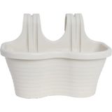 Serinova Tom4 Askılı Balkon Saksı No:4 37 Cm, 6,5 Litre Kirli Beyaz - Çok Renkli