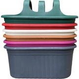Serinova Tombik Saksı Askılı Balkon Saksısı 6,5 Litre ( 3 Adetkarma Renk Gönderilecektir) - Beyaz