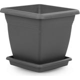 Serinova Villa Kare Saksı Tk. - 400x400x360 mm 32 LT. - Antrasit