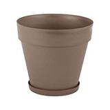 Serinova YS03 16 cm 3 lt Mocha Yalı Drenaj Aparatlı Tabaklı Dekoratif Saksı