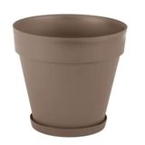 Serinova YS08 55 cm 76 lt Mocha Drenaj Aparatlı Tabaklı Dekoratif Saksı