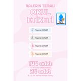 Serisan Balerin Temalı Isimli Okul Etiketi Defter Kitap Kalem Sticker Seti