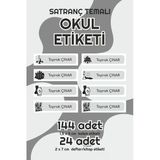Serisan Satranç Temalı İsimli Okul Etiketi Defter Kalem Kitap Sticker Seti