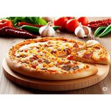 Serisi Bambu Döner Ayaklı Sunum ve Pizza Tahtası 36 cm - Çok Renkli