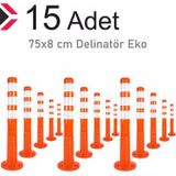 Şerit Ayırıcı Delinatör 15 Adet 75 Cm