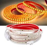 Şerit LED, 220V Yüksek Parlaklık, 120 LED/m, Tak Çalıştır, Fişli Anahtarlı, Silikonlu İç/Dış Mekan, Yapışkanlı, Mutfak, Tezgah Altı, Mobilya, Asma Tavan, Bahçe, SB-6508 (Amber, 5 Metre)