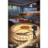 Şerit Led 4 Metre Gün Işığı 3 Çipli Aydınlatma Mutfak Salon Yatak Odası Led ışık