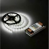 Şerit Led 5 Metre Beyaz Işık İç Mekan 3 Çipli & Led Driver Led & Trafosu 5 Amper 60 Watt 12 Volt
