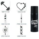 Şerit Pusula Spray Tattoo Geçici Sprey Dövme Seti