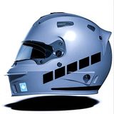 Şerit Tasarımlı Motosiklet Kask Sticker Reflektif, Floresan, Düz, Özel Renkler Çınar Extreme Jet Siyah