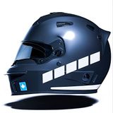 Şerit Tasarımlı Motosiklet Kask Sticker Reflektif, Floresan, Düz, Özel Renkler Çınar Extreme Süt Beyaz
