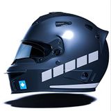 Şerit Tasarımlı Motosiklet Kask Sticker Reflektif, Floresan, Düz, Özel Renkler Çınar Extreme Taş Grisi