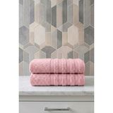 Seritaine 2'li Işıl Premium Banyo Havlusu 70X140CM - Pembe - %100 Pamuk - 600 Gr/m2 - 70 x 140 cm