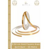 #Şeritbant Kendinden Yapışkanlı Dekoratif 0,5Cm 50 Metre Şık Parlak Su Geçirmez Gold Fayans Arası Şerit Bant - 1 Adet