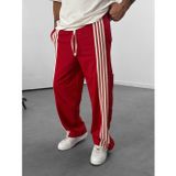 Şeritli Kırmızı Erkek Baggy Pantolon Coc1060