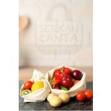 Serkan Çanta Bez Çanta Atölyesi Bez Çanta 6 Adet M Beden Kese 27x40