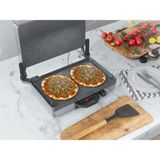 Sermeks Grill Gri Bazlama Lahmacun ve Yemek Pişirme Makinesi Alüminyum Döküm 34 cm x 22 cm Tavasız