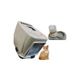 SERMER PAZARLAMA 2 Lİ SET XXL KAPALI KEDİ TUVALETİ KÜREK VE 1.5 LİTRE MAMA VE SU KABI