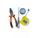 Sermer Pazarlama 4 Lü Set Pense Kontrol Kalemi Metre Elektrik Bandı